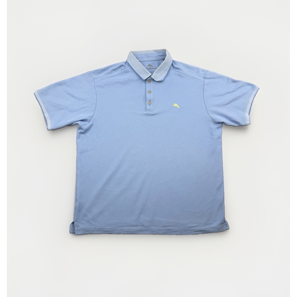 Tommy Bahama Blue Men's Polo Size Large Supima Cotton Blend Golf Shirt Outdoor